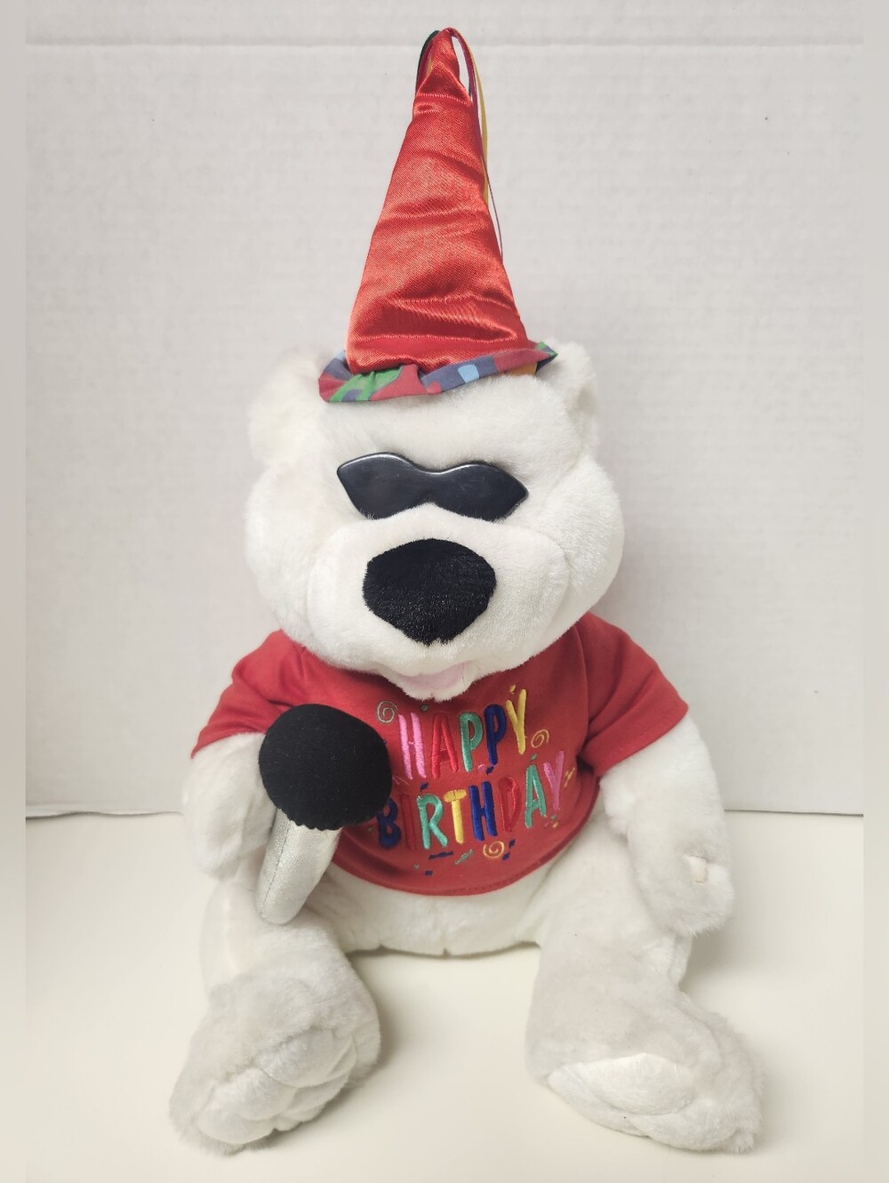 1994 Animated Johnny The Rockin' Birthday Bear Plush Toy by The Petting Zoo